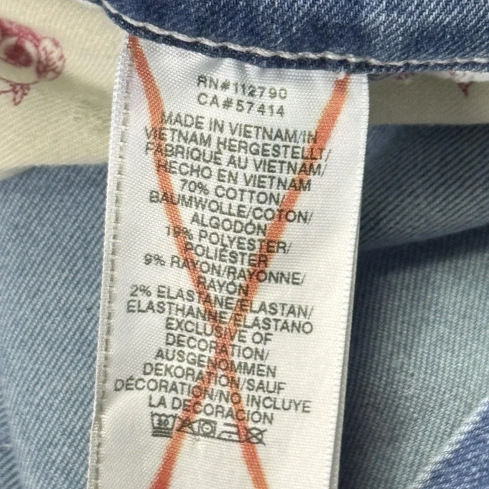 True Religion Jeans Mens 44x34 Straight‎ Blue Light Wash Denim Logo Pockets